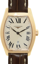 Longines Evidenza Biały/Skóra 30.6x26 mm L2.155.8.71.2