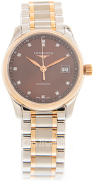 Longines Master Brązowy/18 karatowe różowe złoto Ø29 mm L2.257.5.67.7