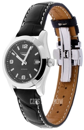 Longines Conquest Czarny/Skóra Ø29 mm L2.285.4.56.3