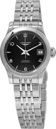 Longines Record Czarny/Stal Ø26 mm L2.320.4.56.6