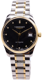 Longines Master Czarny/Stal Ø36 mm L2.518.5.57.7