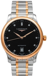 Longines Master Czarny/Stal w kolorze różowego złota Ø38.5 mm L2.628.5.59.7