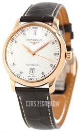 Longines Master Srebrny/Skóra Ø38.5 mm L2.628.8.77.3