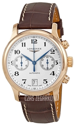 Longines Master Srebrny/Skóra Ø38.5 mm L2.669.8.78.3
