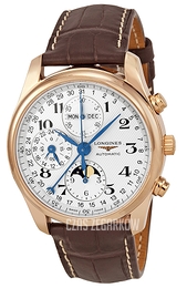 Longines Master Srebrny/Skóra Ø40 mm L2.673.8.78.3