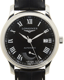 Longines Master Czarny/Skóra Ø38.5 mm L2.708.4.51.7