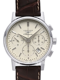 Longines Heritage Srebrny/Skóra Ø39 mm L2.733.4.72.2
