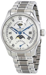 Longines Master Biały/Stal Ø44 mm L2.739.4.71.6