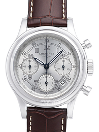 Longines Heritage Srebrny/Skóra Ø41 mm L2.745.4.73.2