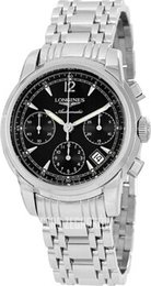 Longines Saint-Imier Czarny/Stal Ø39 mm L2.753.4.52.6