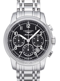 Longines Saint-Imier Czarny/Stal Ø39 mm L2.753.4.53.6