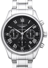 Longines Master Czarny/Stal Ø42 mm L2.759.4.51.6