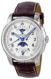 Longines Saint-lmier Srebrny/Skóra Ø44 mm L2.764.4.73.0