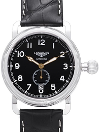 Longines Heritage Czarny/Skóra Ø41 mm L2.777.4.53.2