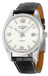 Longines Conquest Srebrny/Skóra Ø40 mm L2.785.4.76.3