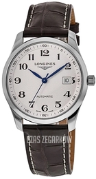 Longines Master Srebrny/Skóra Ø40 mm L2.793.4.78.3