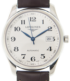Longines Master Srebrny/Skóra Ø40 mm L2.793.4.78.5