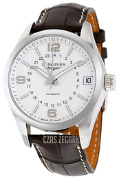 Longines Conquest Srebrny/Skóra Ø42 mm L2.799.4.76.3