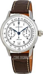 Longines Column Wheel Biały/Skóra Ø41 mm L2.800.4.23.4