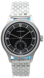 Longines Heritage Classic Czarny/Stal Ø38.5 mm L2.828.4.53.6