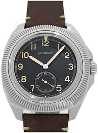 Longines Pilot Majetek Box Edition Czarny/Skóra Ø43 mm L2.838.4.53.9