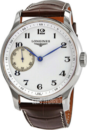 Longines Master Biały/Skóra Ø47.5 mm L2.841.4.18.3