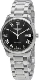 Longines Master Czarny/Stal Ø42 mm L2.893.4.51.6