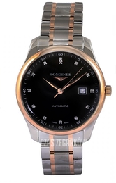 Longines Master Czarny/Stal w kolorze różowego złota Ø42 mm L2.893.5.57.7