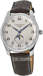 Longines Master Srebrny/Skóra Ø42 mm L2.919.4.78.5