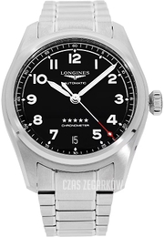 Longines Spirit Czarny/Stal Ø37 mm L3.410.4.53.6