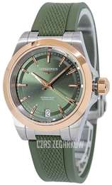 Longines Conquest Zielony/Guma Ø34 mm L3.430.5.02.9