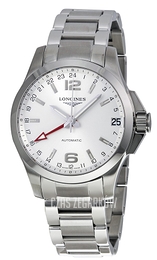 Longines Conquest Srebrny/Stal Ø41 mm L3.687.4.76.6