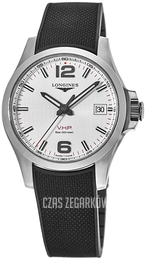 Longines Conquest V.H.P. Srebrny/Guma Ø41 mm L3.716.4.76.9
