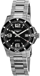 Longines Hydroconquest Czarny/Stal Ø39 mm L3.741.4.56.6