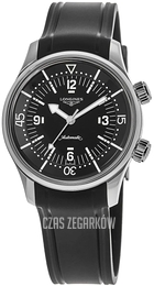 Longines Legend Diver Czarny/Guma Ø39 mm L3.764.4.50.9