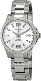Longines Conquest Srebrny/Stal Ø39 mm L3.776.4.76.6