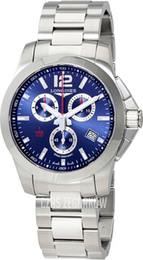 Longines Conquest Niebieski/Stal Ø44 mm L3.800.4.96.6