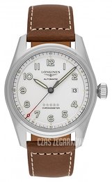 Longines Spirit Srebrny/Skóra Ø40 mm L3.810.4.73.2