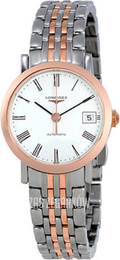 Longines Elegant Biały/Stal Ø25.5 mm L4.309.5.11.7