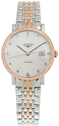 Longines Elegant Biały/18 karatowe różowe złoto Ø29 mm L4.310.5.88.7