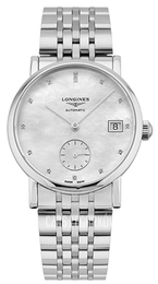 Longines Elegant Biały/Stal Ø34.5 mm L4.312.4.87.6