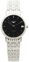 Longines Presences Czarny/Stal Ø30 mm L4.322.4.52.6
