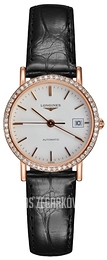 Longines Elegant Biały/Skóra Ø27.2 mm L4.378.9.12.4