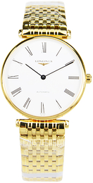 Longines Grande Classique Biały/Stal w odcieniu złota Ø34 mm L4.708.2.11.8