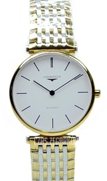 Longines Grande Classique Biały/Stal w odcieniu złota Ø34 mm L4.708.2.12.7