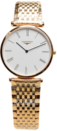 Longines Grande Classique Biały/Stal w kolorze różowego złota Ø33 mm L4.709.1.11.8