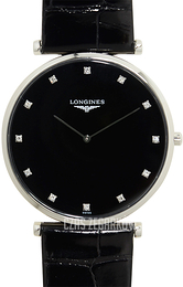 Longines Grande Classique Czarny/Skóra Ø37 mm L4.766.4.58.2