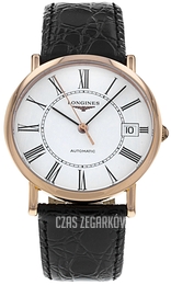 Longines Grande Classique Biały/Skóra Ø34.5 mm L4.778.8.11.0