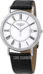 Longines Presences Biały/Skóra Ø38.5 mm L4.790.4.11.2
