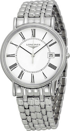 Longines Presences Biały/Stal Ø38.5 mm L4.790.4.11.6